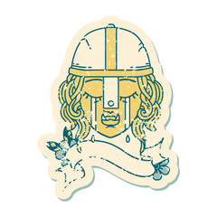 crying orc fighter character face illustration