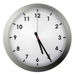 Analog metal wall clock