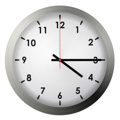 Analog metal wall clock