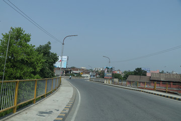 Fototapeta na wymiar Gorakhnath overbridge for Advertisement, Gorakhpur Uttar Pradesh, India