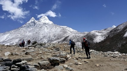 Fototapeta na wymiar Trek to Everest base camp