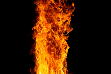 fire on black background