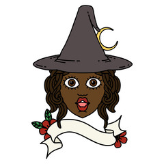 human witch character face illustration