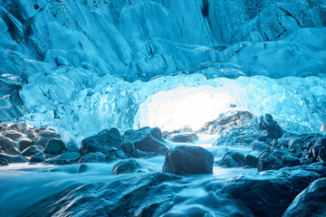 Iceland, Glacier caves 