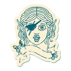 elf rogue character face illustration