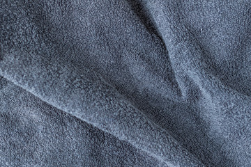 Classic blue background texture of Terry towel fabric, wavy folds - obrazy, fototapety, plakaty