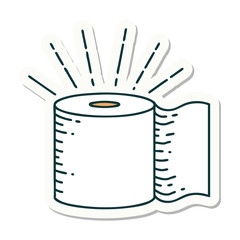 sticker of tattoo style toilet paper