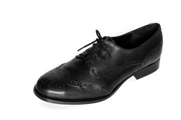 Black shoes isolated on white background.
