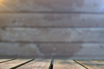 Fototapeta premium Empty wooden base suitable for mockup. Nature theme.