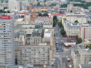 Obraz premium aerial view of the Warsaw city