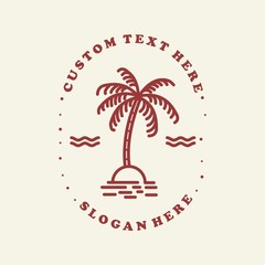 the splendor of coconut trees on the beach design