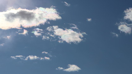 Spring blue sky with clouds. Background of blue sky and clouds.