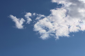 Spring blue sky with clouds. Background of blue sky and clouds.