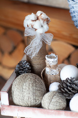 Decorative elements made of thread