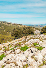 Mountains of Frigiliana in Andalusia in a sunny day