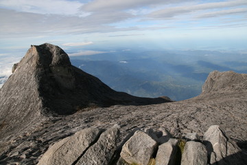 At the peak of Mt kota kinabalu, Malaysia 