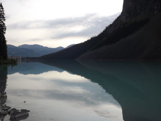 mountain lake in the morning