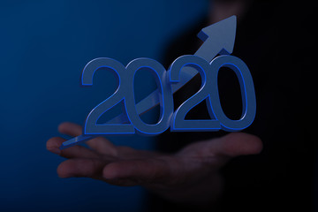 business year 2020 up goals and  success illustration