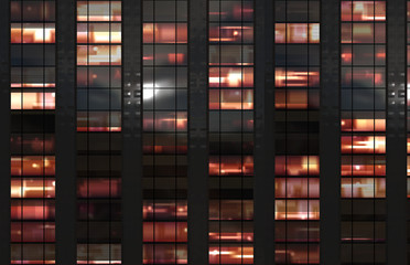 Obraz premium skyscraper office building front view