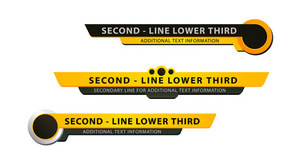 Vector  lower third or television news bar design template isolated on white background