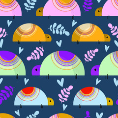 Vector ladybugs pattern. Seamless repeated pattern can be used for wallpaper, pattern, backdrop, surface textures. Bug
