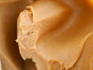 Peanut butter texture close up