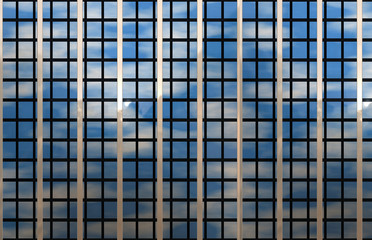 skyscraper office building front view