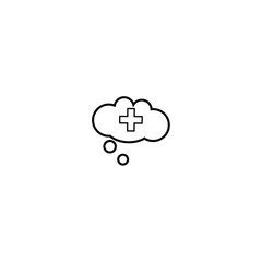 Cloud and medical cross sign icon. eps ten