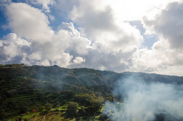 panoramic photography of natural caves inside the natural park in italy