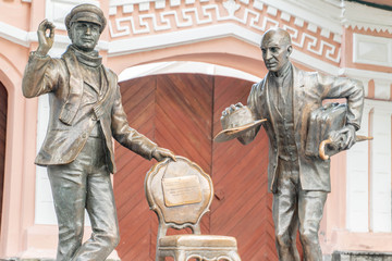 The 12 chairs monument in Cheboksary