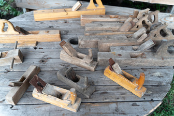 The old traditional plane in small village
