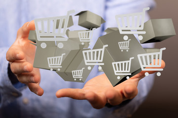 logistics and delivery concept digital  3d.