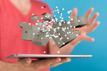 logistics and delivery concept digital  3d.