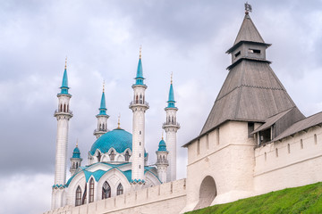 Fototapeta na wymiar The view of kazan kremlin in tatarstan