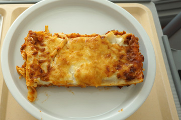lasagna in a pan