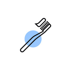 toothbrush icon vector modern design