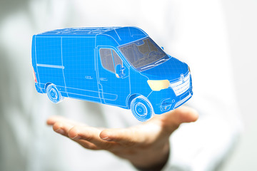Transport Cardboard boxes, logistics and delivery concept digital  3d.