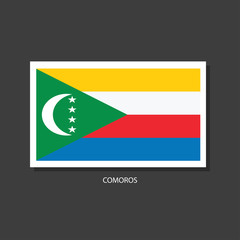 Comoros flag Vector Square Icon