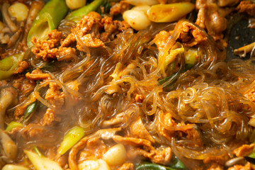 Korean spicy stir fried pork 