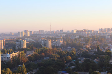 Fototapeta na wymiar view of the city from the peak