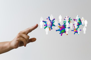 Coronavirus abstract background. Medical Genetics Bacteriological Microorganism..