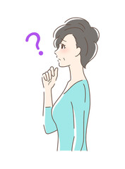 不安・疑問・悩みを感じる女性の横顔