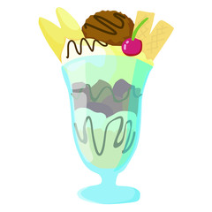 純喫茶　食べ物　パフェ