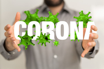 contagious coronavirus pandemic, dangerous virus outbreak 3d.