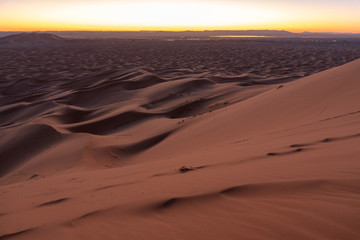 Sand dunes of Erg Chebbi in the Sahara Desert, Morocco