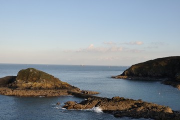 Fototapeta na wymiar The Brittany coast in Saint Quay Portrieux