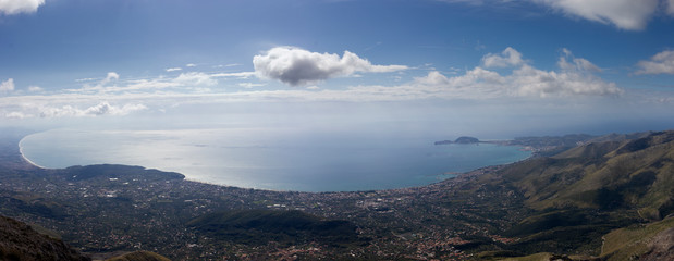view of gaeta gulf from aurunci mountains redentore
