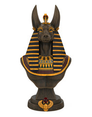 Egyptian Anubis Statue Isolated