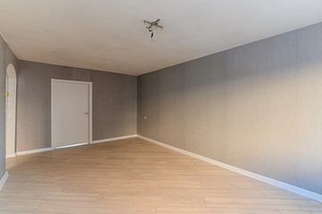 Russia, Moscow- December 15, 2019: interior bright empty room without furniture