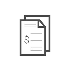 Financial report icon on the white background.